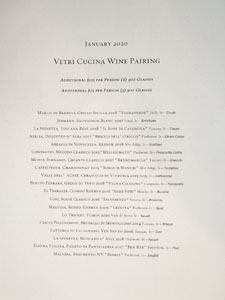 Vetri Cucina Wine Pairing