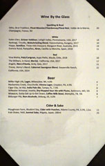 Laurel Wines by the Glass & Beer List