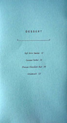 Angler Dessert Menu