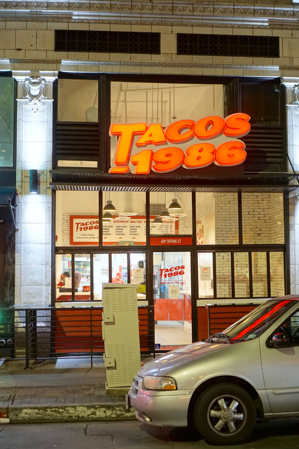 Tacos 1986 Exterior