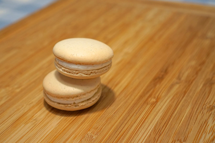 tangerine macarons (Stacked)