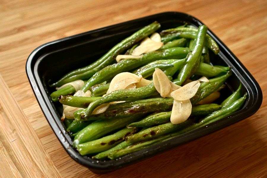 Blistered Blue Lake Green Beans with Slivered Garlic