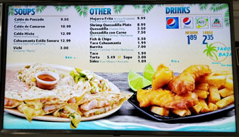 Tacos Baja Menu: Soups, Other, Drinks