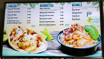 Tacos Baja Menu: Tacos, Burritos, Bowls