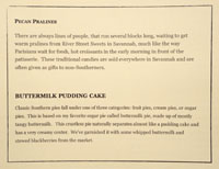 Vespertine Low Country To-Go Menu: Pralines, Pudding Cake