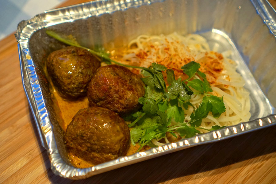 grass-fed beef-pork meatballs