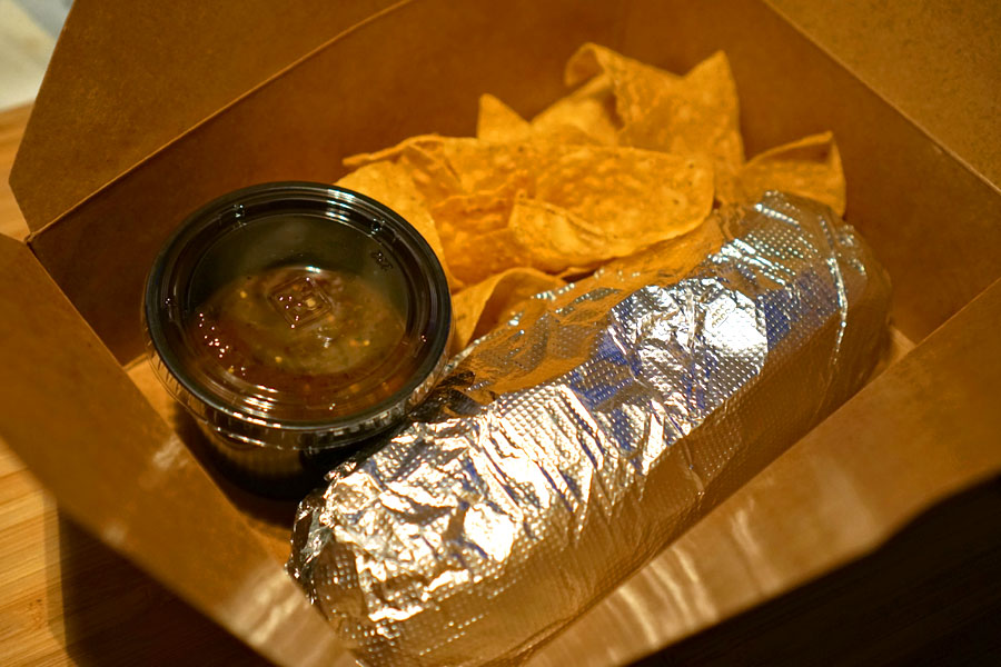 tallula's burrito + pork carnitas