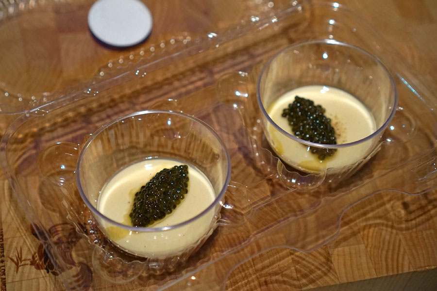 Cauliflower Panna Cotta with Osetra Caviar and Oyster Glaze
