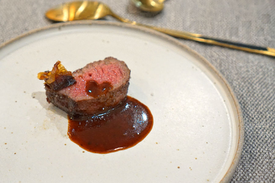 Hokkaido Snow Wagyu Tenderloin, 'Mother Sauce' Reduction, Shallot Jerky