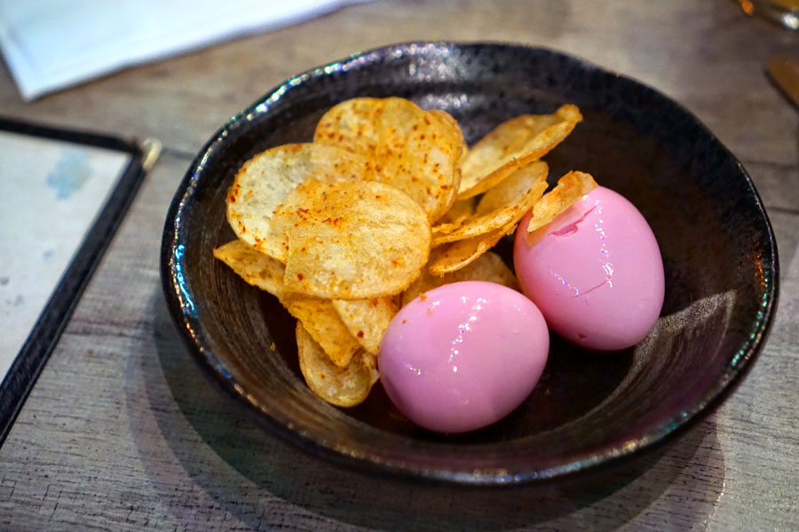 Pickled Eggs served with house made chips