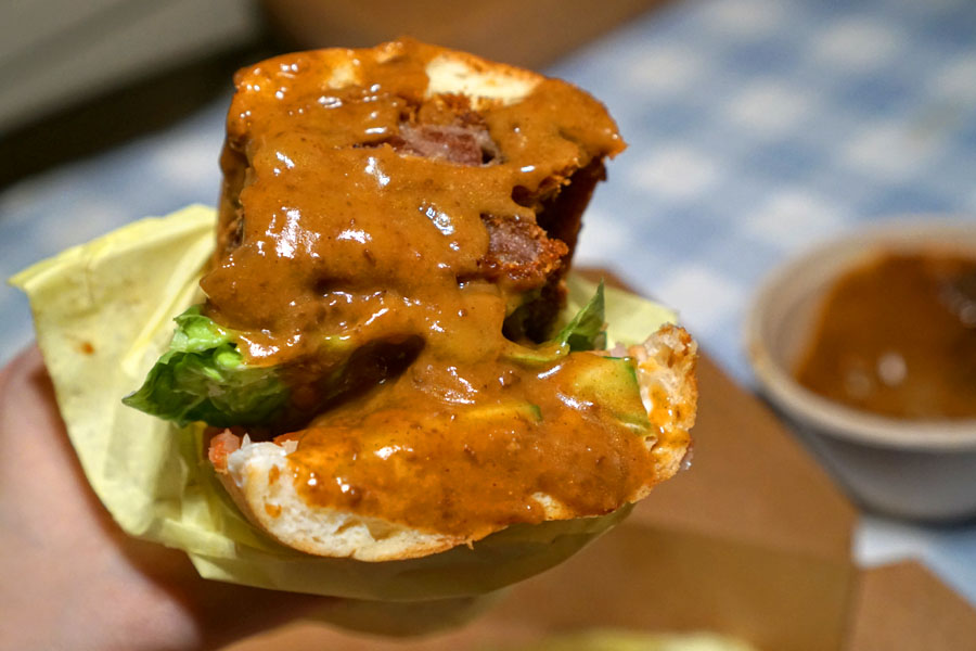 Beef Katsu Curry Dip Sandwich (Dipped)