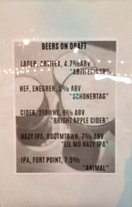 The Mermaid Beer List