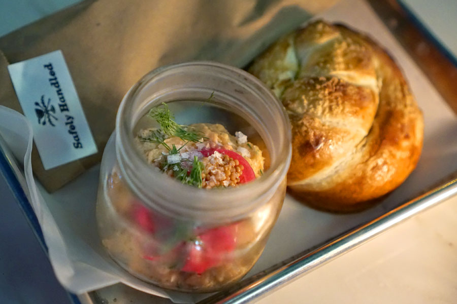 Warm House-Made Pretzel - Wild Salmon Rillette