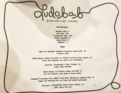 Ludobab Beverage List