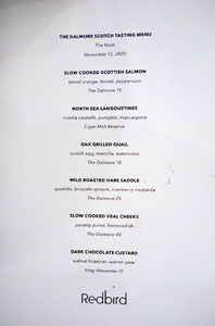 The Dalmore Scotch Tasting Menu