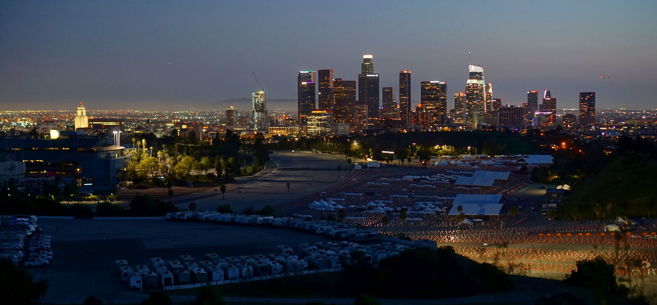 Los Angeles Skyline View from Elysian Park
