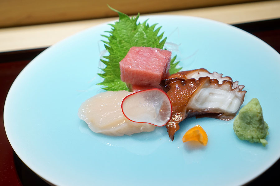 お造り / Sashimi - Otoro, Tako, Hotate