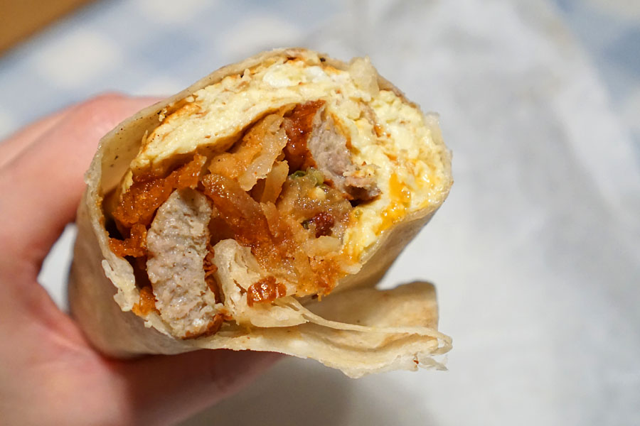 Breakfast Burrito - Sausage (Cross Section)