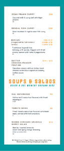 Miirch Social Menu: Traditional, Soups & Salads