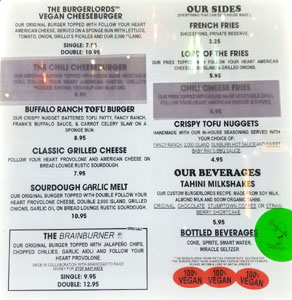 Burgerlords Menu