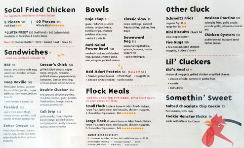 The Crack Shack Menu