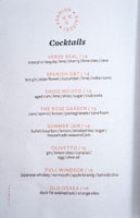 Cranes Cocktail List