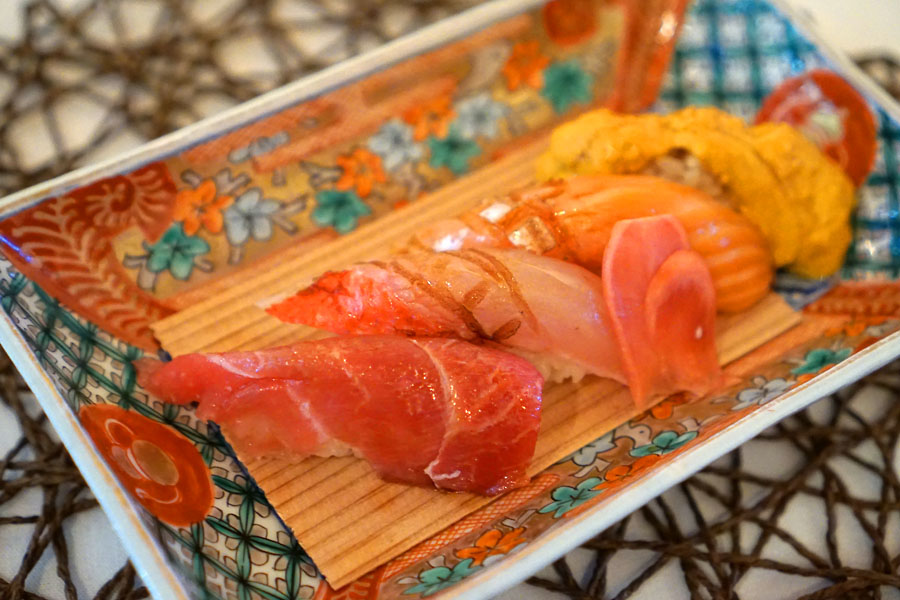 Four kinds of Nigiri Sushi