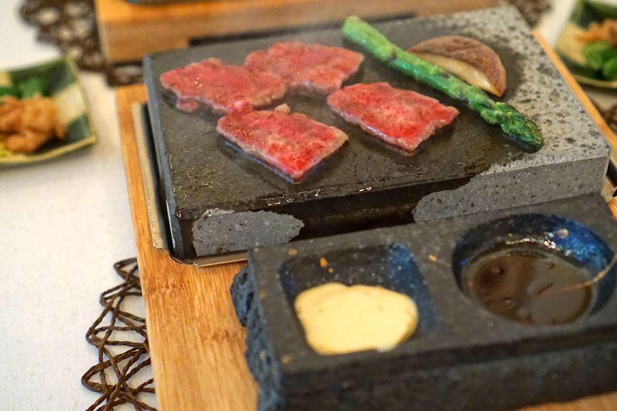 Yogan-yaki Wagyu Beef with Japanese Mustard Butter Sauce