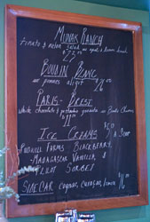 Bicyclette Bistro Specials Board