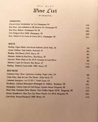 Hiroki Wine List