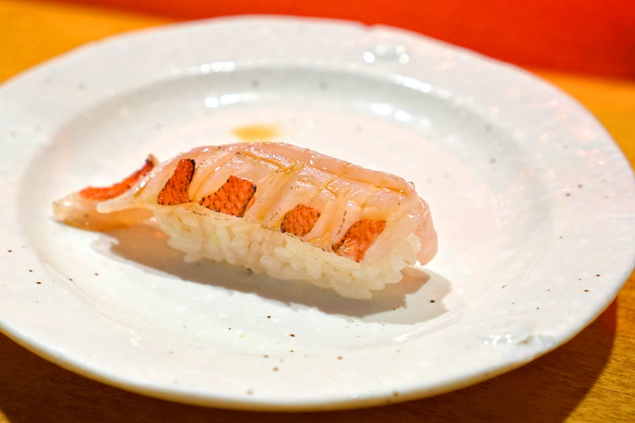 Golden Eye Snapper and Stripe Jack Sushi Stock Image - Image of life, rice:  160073867