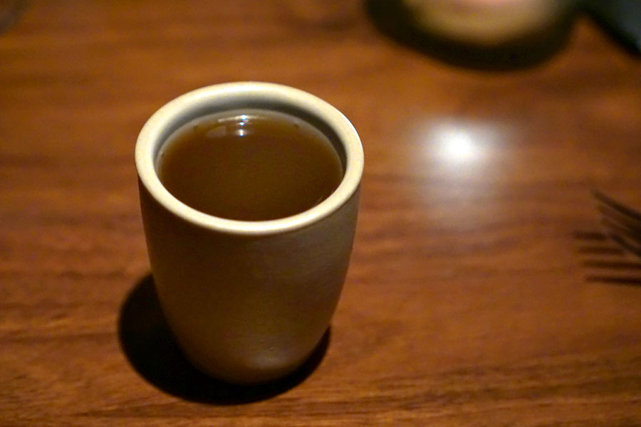 Beef Broth made from simmering Wagyu bones for 24 hours