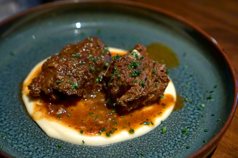 8-hour Braised Beef Cheek over celeriac puree