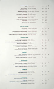 Matū Wine List