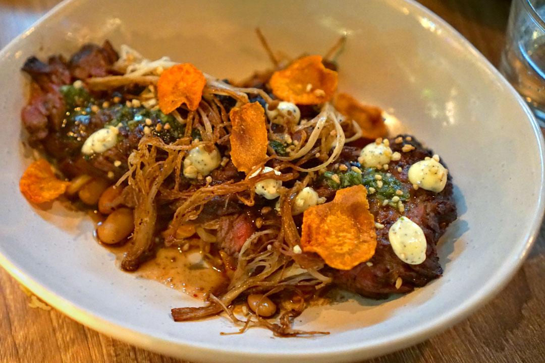 Kalbi steak with truffle aioli