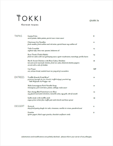 Toki Menu