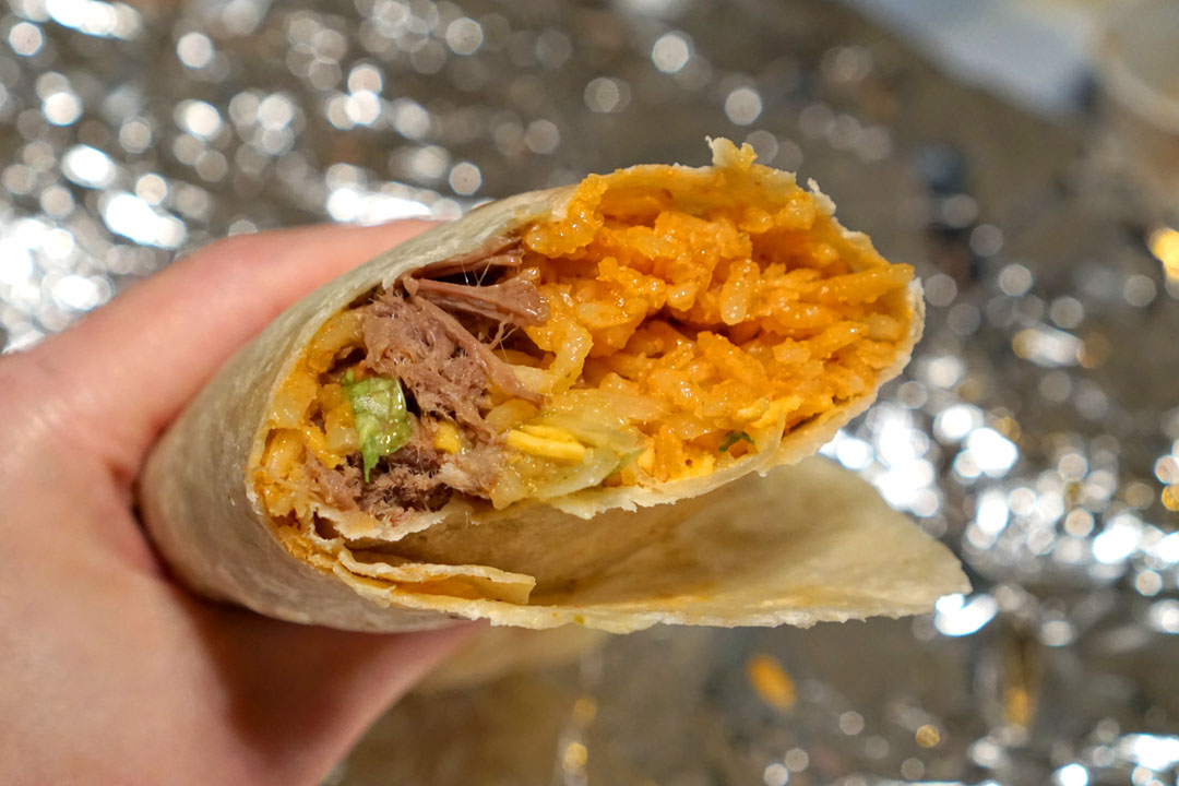 Shredded Beef Burrito (Interior)