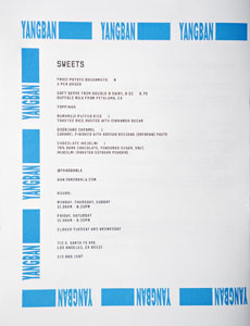 Yangban Society Menu: Sweets