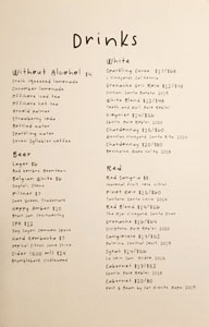 Heritage Beverage List
