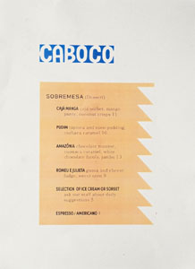 Caboco Dessert Menu