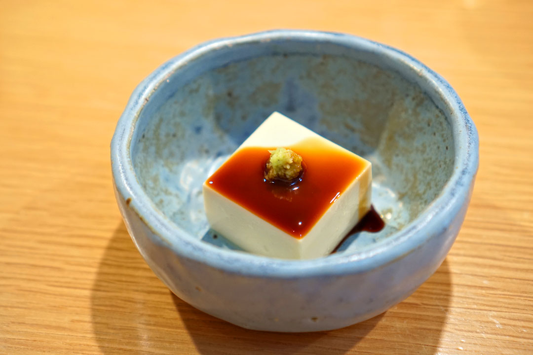 Chef Mori's Signature Tofu with Freshly Grated Wasabi