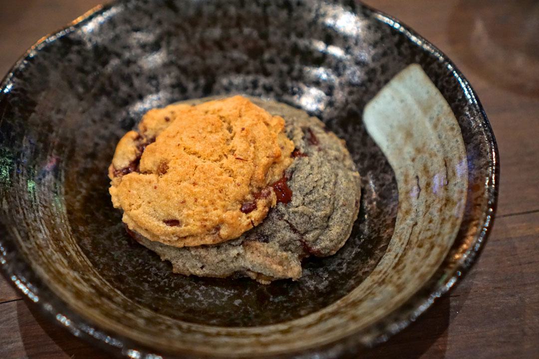 Blue Corn Chocolate Chip Cherry Cookie