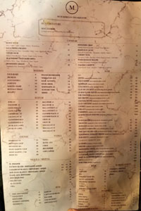 Mun Korean Steakhouse Beverage List