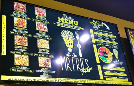 Mr Fries Man Menu