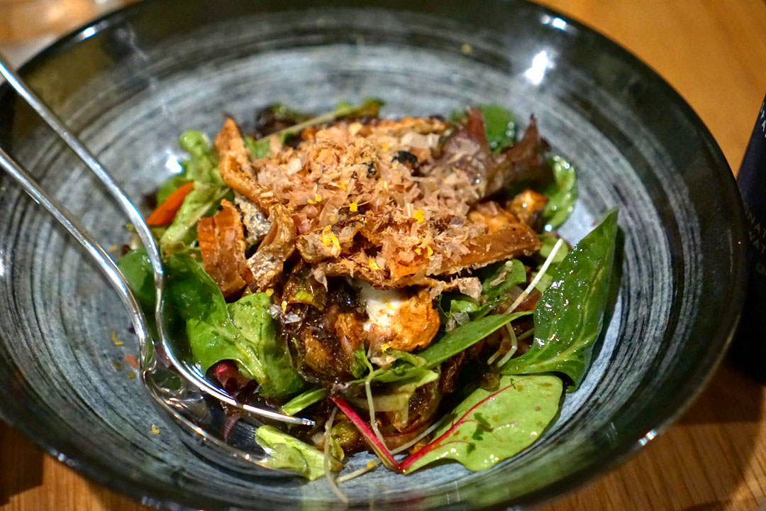 Brussels Sprouts & Salmon Skin