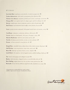 Asterid Menu