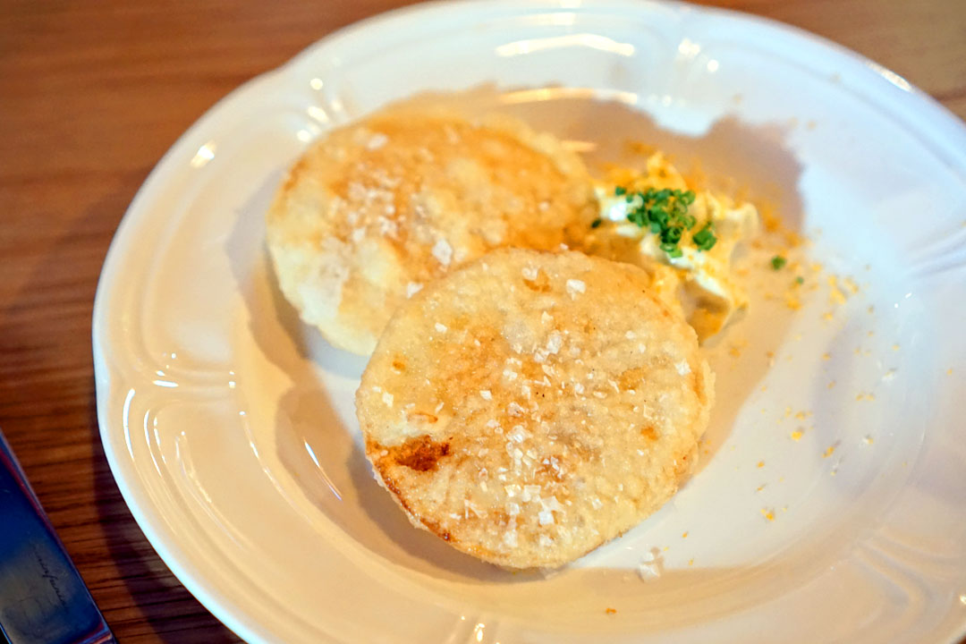 Potato Scallops + Whipped Cod Roe