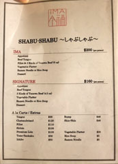 Ima Menu: Shabu-Shabu