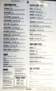 Koreatown Pizza Co Menu: Koreatown Pizza, Crust, Drinks, Classic House Pizza, Thin Crust Pizza, Add Toppings