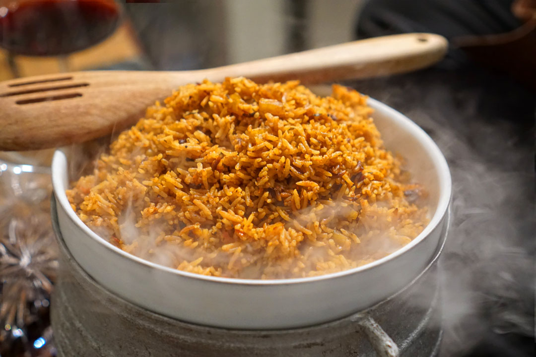 Jollof (Pot with Dry Ice)